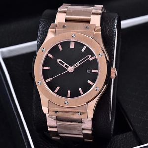 6 soorten heren luxe automatisch mechanisch horloge roségouden kast zwarte wijzerplaat roestvrijstalen armband Requin NX Classic Fasion Bang Watches