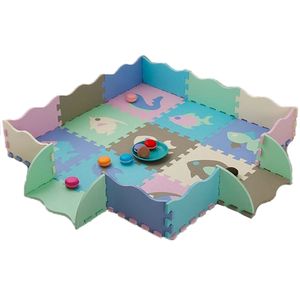 25 teile/satz EVA Weiche Bunte Baby Boden Matte Dicke Kinderzimmer Spielen Pad Cartoon Tiere Puzzle Kissen für Kleinkind Krabbeln spiel 210402