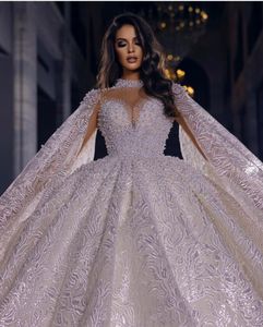 Wholesale flower pictures images resale online - Custom Made Ball Gown Weddding Dresses Puffy Lace Crystal Beaded Sequins Women Formal Luxury Bridal Gowns