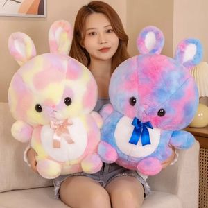 2022 nuova bambola di peluche di alta qualità 36cm arcobaleno cielo stellato morbido simpatico coniglio bambola cuscino cattura regalo per bambini