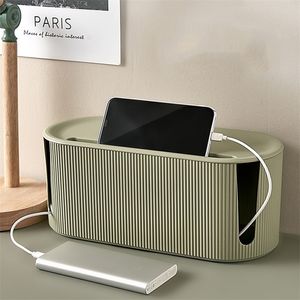 Morandi Color Wire Cable Storage Case Organizer Box Socket Plug Staffa per scheda router WiFi wireless per camera da letto domestica 220809