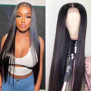 YARRA бразильские прямые 13x4 предварительно выщипанные кружевные передние парики из человеческих волос для чернокожих женщин 360 прозрачный полный фронтальный парик 220609