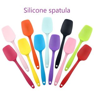 One piece solid color butter scrapers Cake Tools Small Large silicone scraper Jam cream spatula Creams jam-shovel Baking Tool T9I002023