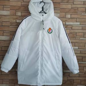 Wholesale real soccer team for sale - Group buy 22 Real Valladolid Club de Futbol Men s Down Winter Jacket Long Sleeve Clothing Fashion Coat Outerwear Puffer Soccer Parkas Team emblems customized