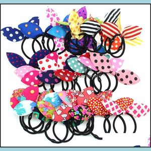 Wholesale tool mix for sale - Group buy Hair Accessories Tools Products Mix Elastic Ties Bands Bunny Rabbit Ears Style Bows Hairbands Stripes Dots Girls Ponytail Holder Pony Girl