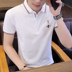 男性居心地の良い半袖夏のファッションカラフルなティーメンズポロティーシャツトップスリムフィット220402のための綿のポロシャツの男性のブランドのシャツ