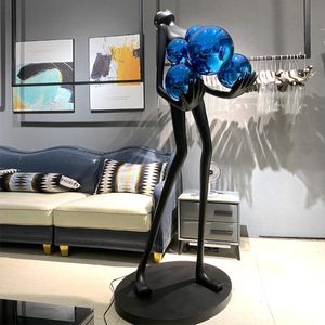 Annan utomhusbelysning Creative Humanoid Art Sculpture Floor Lamp Home Designer Beauty Shop Clubhouse Glass Fiber Armerad plast Stor C