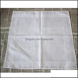 Handkerchief Home Textiles Garden 100% Cotton White Male Table Satin Hankerchief Towel Square Knit Sweat-Absorbent Washing For Baby Adt Hh