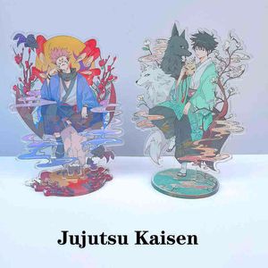 2021 anime jujutsu kaisen gojo satoru fushiguro megumi akryl figur bl stå modell tallrik tecknad skrivbord dekor mode cospla aa220318