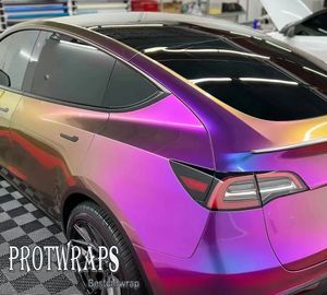 Super Gloss Chameleon Виниловая пленка виниловая обертка Carppling Cuppling с пузырьком без пузыря, как качественный клей с низким содержанием притяжения, 1,52x20M Roll 5x65ft