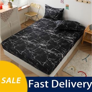 Bed Sheet ding Linen Heart-shaped Pattern Fitted Cover Mattress with Elastic (Pillowcases Need Order) 220514