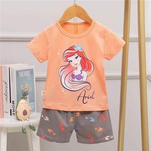 Pigiama estivo per ragazze est Vestiti per dormire Bambini Cotone manica corta Sleepwear Biancheria intima per bambini Junior Pigiama 220507