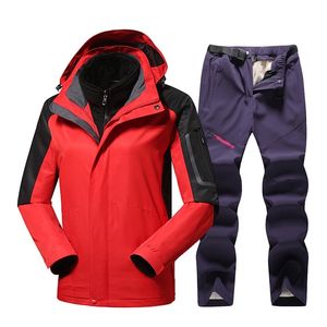 Casa -de jaqueta de esqui térmicos femininos conjuntos