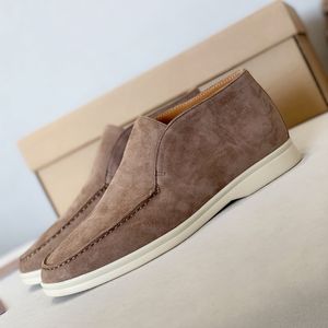 Stivaletti da donna Alta qualità Morbida pelle scamosciata di cashmere Scarpe basse comode e casual Designer di lusso Punta tonda Scarpone da neve in lana di colore misto 4-11