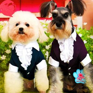Yakışıklı resmi köpek smokin köpek kıyafetleri batı tarzı takım elbise bow tail tulum damat kostüm evcil hayvan giysileri düğünler için favori kedi kostümleri