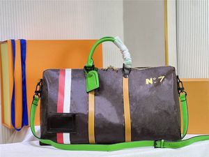 Projektant Keepall Bandouliere 50 Torebka Torba podróżująca animacja Trunk M56856 'N ° 7' Neon Trim i podszewka Przynoszą zaskakująco