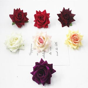 Ghirlande di fiori decorativi 10pcs Rose di seta Testa di fiori finti artificiali Strada Led Decorazione di nozze Per confezione regalo Ghirlanda fai da te Multi-useDecor