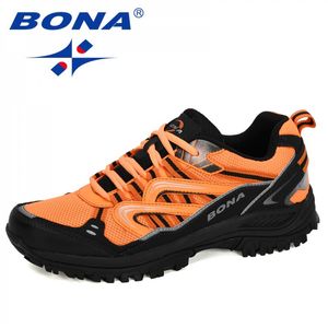 Bona tasarımcılar spor ayakkabı yürüyüş ayakkabıları erkek açık trekking adam turizm kamp spor av avlama trendy 220811