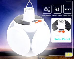 Solar LED Camping Lantern Portable High Power Uppladdningsbar Ficklampa Fiske Light Outdoor Work Repair Belysning LEDs