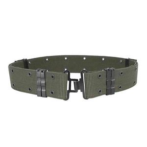 Men's Breathable Nylon Military Tactical Fabric Belt With Plastic BuckleE1IM