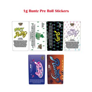 Strain Labels for Pre roll tubes prerolled cones 420 stickers Plastic Glass runtz prerolls package label