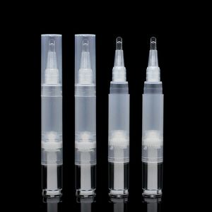 3ml 5mlツイストアップペンシルリップグロスパッケージ化粧ペンチューブコンテナシリコンブラシアプリケーターチップ付き