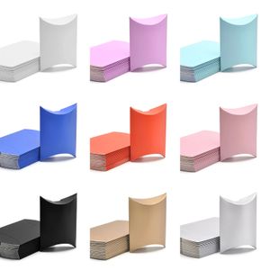 Favor Holders 50pcs lot Pillow Wedding Party DIY Box Candy Boxes Supply Accessories Favour Kraft Paper Gift Boxes