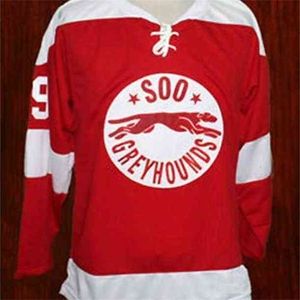 CEUF 2002-03 99 Wayne Gretzky Soo Greyhounds Hockey Jersey ricamato cuciti personalizza qualsiasi numero e maglie da nome