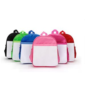 Sublimazione Blanks Zainetto Materiale scolastico Bambini Zaini per bambini Scuola materna Poliestere Borsa per libri fai-da-te Nave veloce