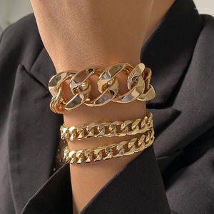 Catena a maglie Trovami Punk esagerato braccialetto di coppia spesso vuoto lega multistrato vintage per gioielli di moda da festa da donna Trum22