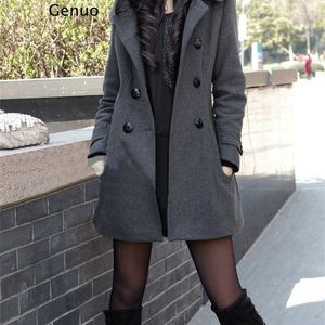 Women's Wool Blends Winter Womens Cashmere Wool Coat Super Warm Fashion Designer Elegant Female Overcoat Mantle Hooded Kasmir Manteau Femme 220826