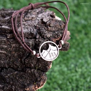 Link Chain Sanlan 1st Pine Tree Armband Nature Outdoor Jewelry Gift for Hiker