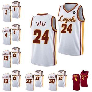 A001 Loyola Chicago Ramblers 2022 Jersey de basquete universitário Braden Norris Keith Clemons Williamson Ryan Schwieger Jacob Hutson Aher Uguak Knight