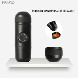 ファクトリーダイレクトセールスコーヒーポットポータブルハンドプレスコーヒーメーカーKraflo Home Italian Co-Fffeeマシン