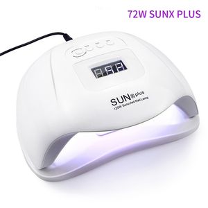 72 W dioda LED z 36 szt. LED UV do żelowej suszarki lampa paznokciowa lampa automatycznego manicure czujnik 220630