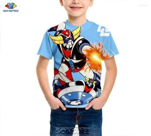 Męskie koszulki anime goldorak print dzieci dzieci swobodne mody T koszulka krótkiego rękawu Summer Cool Cartoon Boy Girl Tees Topsmen s Mont22