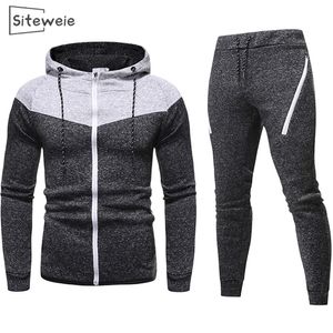 Siteweie 2 -częściowe zestawy sukni potu dla mężczyzn swobodny sport