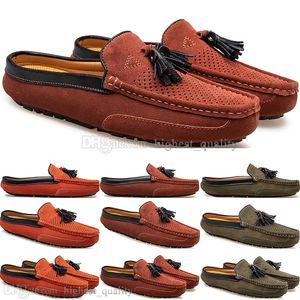 Spring Summer New Fashion British style Mens Canvas Casual Pea Shoes slippers Man Hundred Leisure Student Men Lazy Drive Overshoes Comfortable Breathable 38-47 1468