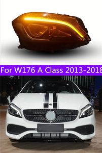 Car Accessories For W176 A Class A45 A180 A200 20 13-20 18 LED Auto Headlight DRL Upgrade High Configure Bicofal Lens AMG Design