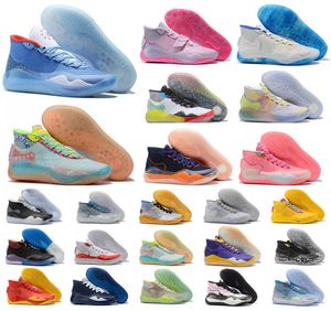 2023 Durant 12S Buty do koszykówki KD 12 XII EP Sports Sneakers Buty do biegania Aqua Blue Red White Blac Bhm ASW KD12 Jogging Trenerzy rozmiar 36-46