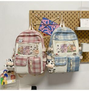 School Bags 2022Cute Women Backpacks Waterproof Multi-Pocket Nylon Backpack For Student Female Girls Kawaii Laptop Book Pack Mochilas