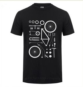 Funny T-shirt Print bicycle T shirts Mountain biker exploded into parts Tee shirt Group Team Clothing tshirt men 220520