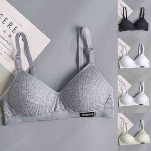 2021 Cotton Underwear Women AB Cup Bra Wireless Collected Comfort V Push Up Bra Lingerie Bralette for Women Seamless L220727