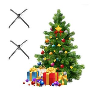 Christmas Decorations 35/45cm Tree Stands Folding Metal Holder Base 4 Feets Bracket Accessories For Home