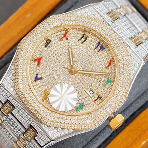 Diamond Watch Automatyczne mechaniczne zegarki męskie 40 mm Wodoodporne zegarek na rękę Mężczyzn Casual Randwatch Montre de lukse składanie bukle310U