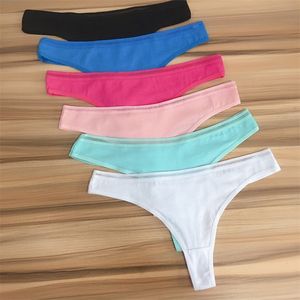 10 Pieces a Pack Ladies Thong Panties Women G Strings Sexy Lingerie Femme Cotton Underwear For Female Pantys Solid Tanga Mujer 220512