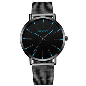 The new fashion Geneva watches men and women's simple leisure business style net with quartz watch wholesale