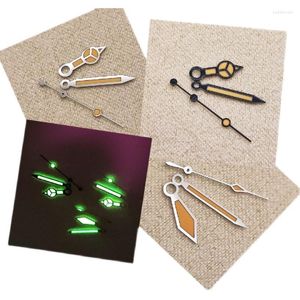 Kits de ferramentas de reparo Retro preto relógio Hands NH35 WACTH C3 Ponteiro luminoso verde para o movimento agulha