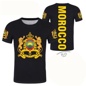 Maroko T Shirt DIY Darmowe niestandardowe nazwisko Numer marca T Shirt Flaga MA Kingdom Arabski Arabski tekst druk P O Ubrania 220616