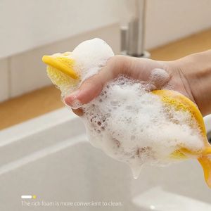 Sublimação Escovas Household Magic Sponge Cozinha Limpeza Escova Microfiber Scrub Esponjas para lavar louça Acessórios de cozinha